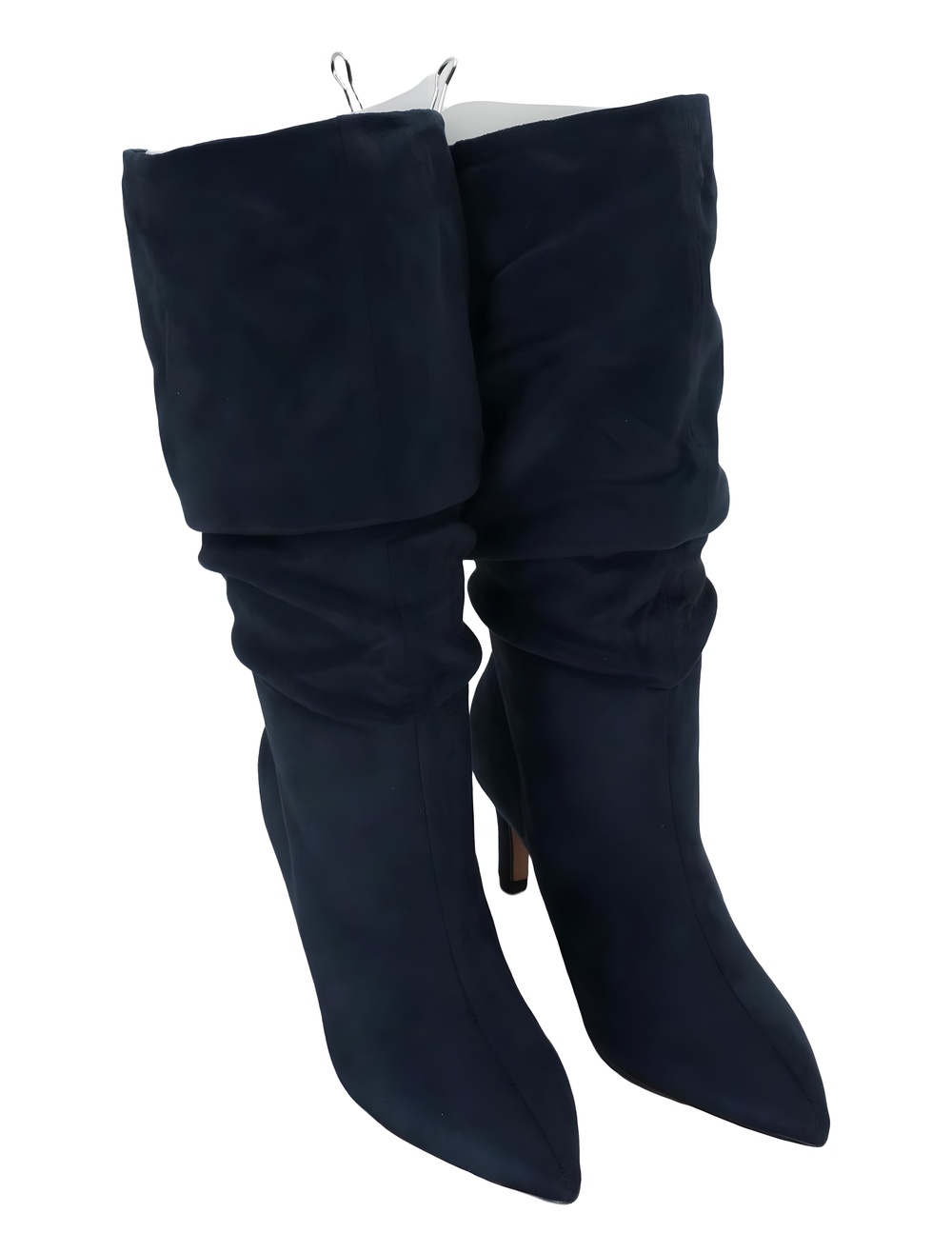Journee Collection Sonnet Navy Blue Faux Suede Slouchy Tall Boots Size 9M